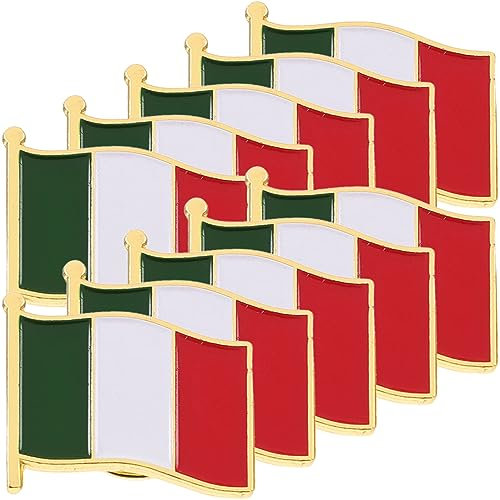 GALPADA Pin di Taglio Della Bandiera Italia: 20 Pezzi in Metallo Ondeggiando La Bandiera Italiana per Spilli di Smalto Patriottico Balcia di Celebrazione per La Giacca Gioiello 2022