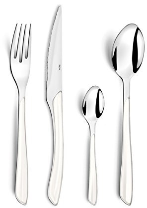 Eclat - Servizio di posate 24 pezzi, colore: Bianco