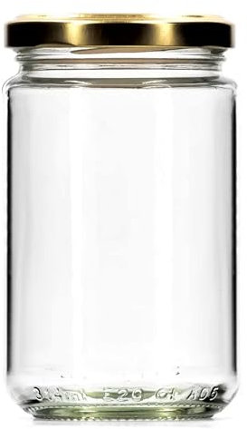 FERRAMENTA BONIFAZIO (120 pezzi da 314 ml Barattoli in vetro da 314 ml per la conservazione in confezione da 120 pezzi con TAPPO ORO per marmellata, peperoncino, pesto e non solo