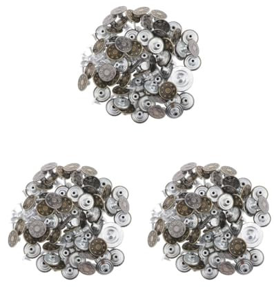 Lot de 3 ensembles de 60 rivets pour jeans - 17 mm