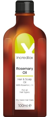 Incredilox Hair & Scalp Rosemary Oil 100ml - Strengthens Hair, Supports Growth, Reduces Hair Loss, Nourishes & Adds Shine