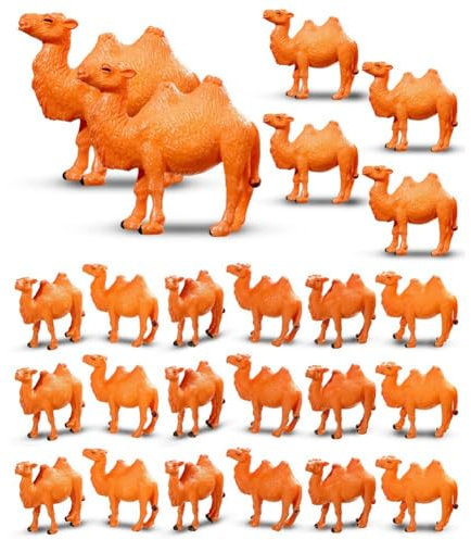 Bdghay 24 Stück Miniatur-Kamelfiguren, Modell Kamel, Tierfiguren für Kuchendekoration, Büro, Zuhause, Dekoration