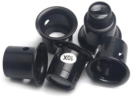 Augenlupe, 5 x 10 x 15 x 20 x, Uhrmacher, Inspektion, Juweliere, Lupe, Uhr, Kamera, Telefon, Reparaturlupe, 10-fache Lupe, Schmuckaugenglas, optische Linse, 4 Stück