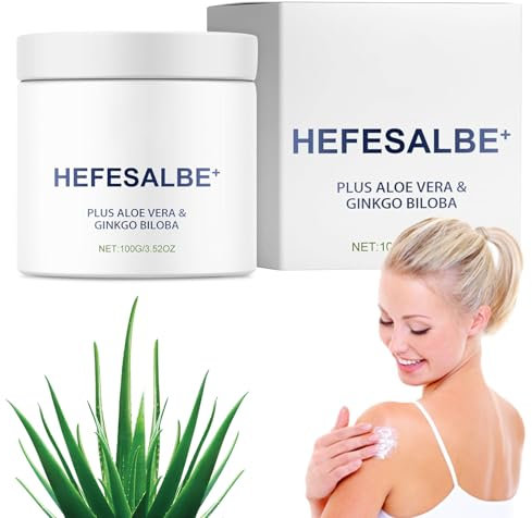 Hefe-Salbe Hefesalbe Yeast Ointment Reibeisenhaut Creme Hefesalbe Mit dem Plus an Aloe Vera & Ginkgo Biloba Jasminsalbe Augen Augencreme Eyes Serum für Alle Hauttypen Geeignet Frauen und Männer