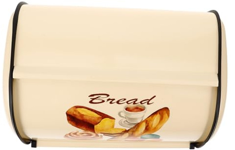PRETYZOOM Contenitore Per Il Pane Moderno in Metallo Con Coperchio Contenitore Ermetico Per La Conservazione Del Pane in Cucina