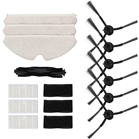 KIMISS Electric Sweeper Replacement, Accessories Kit Complete Set for Uoni Uoni V980 Plus Replacement Brushes Attachments V980plus Brushes Including 1 Main Brush 3 Filters Mops Pairs of