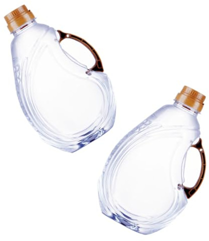 MAGICLULU 2 Bottiglie Di in Plastica Per Uso Alimentare Da 1 8 L Con Beccuccio Seghettato A Prova Di Perdite Per Una Facile Visualizzazione Per La Conservazione in Cucina