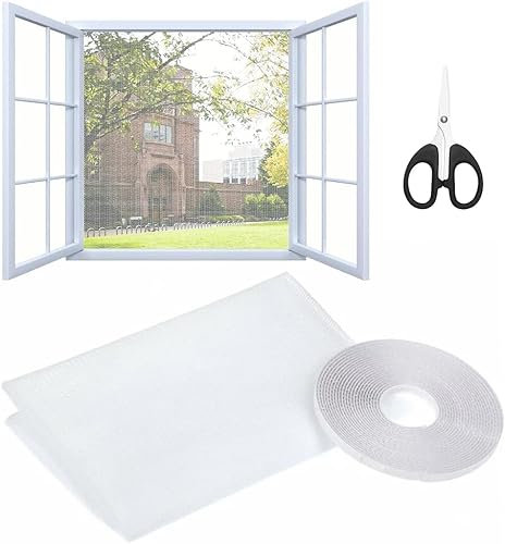 Insect Stop Zanzariere, Zanzariera Universale Finestra, Zanzariera Adesiva, Facile da Installare, Rete Adesiva Regolabile Tagliabile, Zanzariera Adattabile, 150 cm x 200 cm
