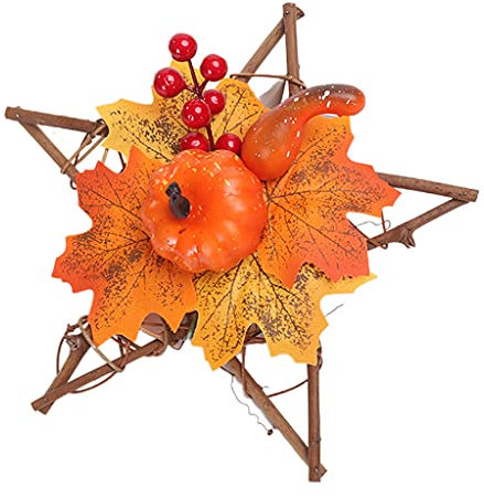 Thanksgivings Halloween-Kranz, Türdekoration, Wand, künstliche Ahornblätter