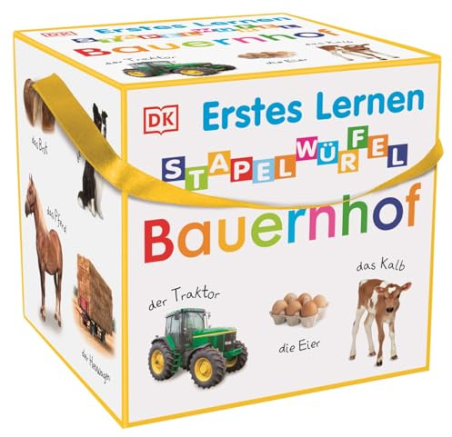 Erstes Lernen Stapelwürfel. Bauernhof: 10 stabile Stapelwürfel aus Karton zum Spielen, Entdecken und Benennen. Für Kinder ab 1 Jahr