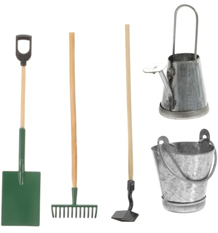 Yardwe Miniature Gardening Tools Set Doll House Accessories Miniature Garden Accessories Micro Landscape Ornaments Doll House Miniatures for 1/12 Scale Home Garden Decor