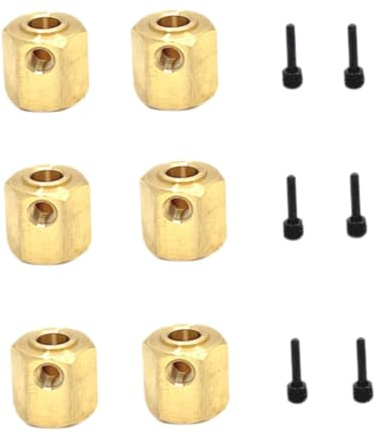 CoudarTitie Hexagones de Roue de Voiture RC, Pièces de Rechange pour L'entretien, Adaptateur Métallique pour Modèles Yk4082, 4102 et 6061, 6x6 Sans Arbre de Sortie
