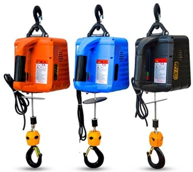 Palan électrique 500 kg Treuil manuel électrique portable Bloc de traction Câble de levage électrique en acier Câble de remorquage Pour le bricolage(Line contral)
