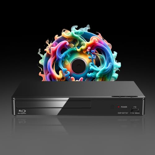 MULTIREGION Blu-ray Player Compatible with Panasonic DMP-BDT167EB-K 2D/3D - WiFi & LAN All Zone Code Free Blu-Ray Regions A, B & C DVD Regions 1-8 - DMP-BDT167