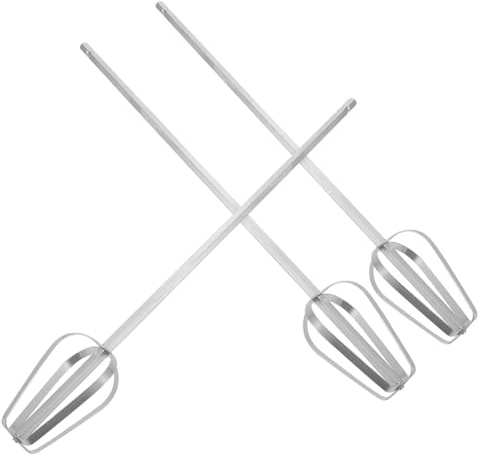 Alipis 3pcs Stainless Steel Electric Hand Whisk Beaters Replacement Attachments with Extended Shaft for Efficient Mixing in Kitchen and Commercial Baking
