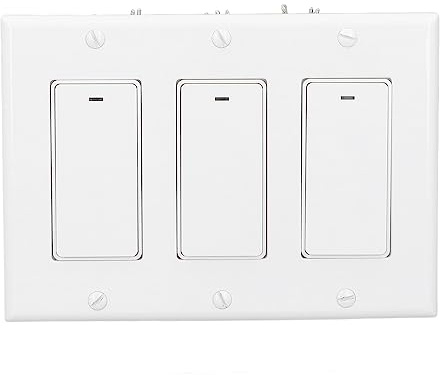 Cocoarm Interruptor de Pared WiFi Inteligente, Interruptor WiFi Inteligente Táctil para PC CA 100 a 240 V, Control Remoto de Aplicaciones Función de Temporizador de Control de Voz, Unipolar 3 Bandas