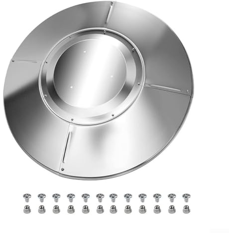 Copertura superiore rotonda in alluminio per riscaldatori a propano da terrazza, 83,8 cm, resistente alla ruggine (4+1)