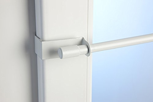 Ventanara® Klemmstange Gardinenstange ohne Bohren ausziehbar Weiß 45 – 75 cm