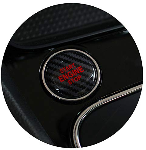 Gel Emblema Start Stop Botón Protectora Pegatinas Keyless Go Carbono Cover Tapa Cubierta