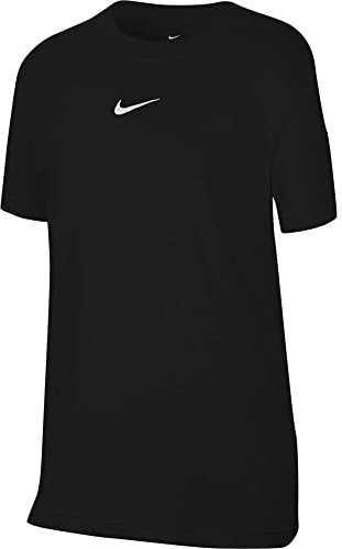 NIKE G Nsw Tee Essntl Bf, T Shirt Niñas, Black/white, 13 Años
