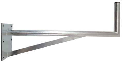 HDSAT JUMBO100 Bras Coudé Grand Déport 100 cm Diamètre 50 mm Fixation Antenne Parabole Satellite Mur Toit