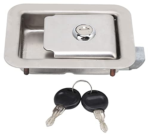 Serrure de Panneau de Groupe électrogène, Serrure Carrée de Panneau de Groupe électrogène en Acier Inoxydable avec 2 Clés pour Groupes électrogènes, Chariots, Boîtes à Outils, Armoires électriques