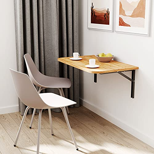 AKKE 90x50 | Wandklapptisch mit abgerundete Ecken Klapptisch Wandtisch Küchentisch Schreibtisch Kindertisch | Gold Craft