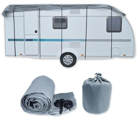 Dachabdeckung für Wohnwagen, Größe S, Schutzhülle für Caravan, Abdeckplane, Dachplane
