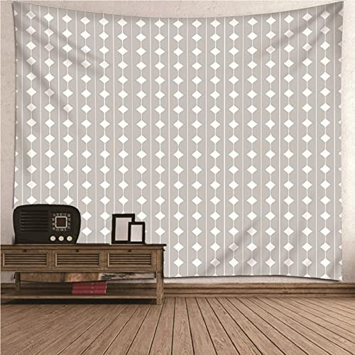 Aotiwe Tapisserie Winter, Wanddekoration Herbst Einfaches Geometrisches Muster aus Polyester Grau 150X130Cm