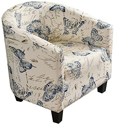 CZADMXP Sesselhusse Stretch Sesselbezug Sesselschoner Sesselüberwurf Sofahusse Elastisch Tullsta Stuhl Husse Für Clubsessel Loungesessel Cocktailsessel Schonbezüge (Muster 14)
