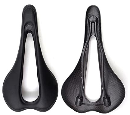 Fit For Full Carbons Fiber Saddle Ultralight Italia SLR Tekno Flow High Performance Open Saddle SuperFlow MTB Road Race Bicycle Saddle (Color : Matte Black)