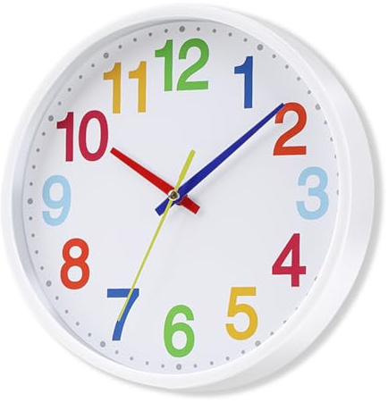 Coslife Wall Clock Silent & Non Ticking Modern Quartz 8.5- Battery Operated Digital Quiet Sweep Office/home/school/Kitchen Decor Clocks