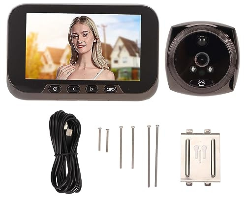 Sonnette Numérique de 4 5 Pouces Visionneuse Vidéo de Caméra de Judas de Vision Nocturne HD 1080P Caméra électronique de Surveillance Visuelle de Détection Mobile Stockage de