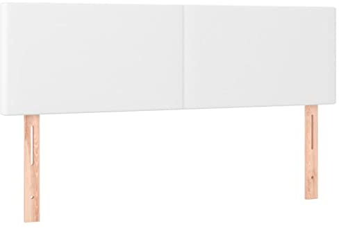 vidaXL Sänggavlar vit 144x5x78/88 cm konstläder