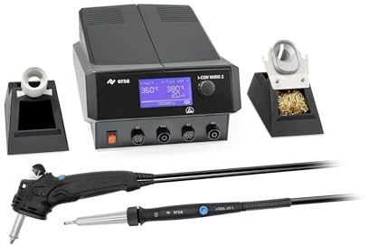 ERSA i-CON VARIO 2 MK2 ESD Mehrkanal Multifunktions-Lötstation 200 Watt Heißluft 50–550°C Luftmenge 2-20l/min + i-TOOL AIR S inkl. Heißluftspitze + X-TOOL VARIO inkl. Entlötspitze 0ICV2005AXV