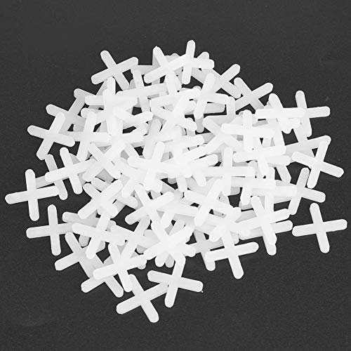 Tbest Composti Livellanti, 2000 Pezzi Distanziatore per Piastrelle in Ceramica Croce in Plastica per Piastrelle Idraulico di Livellamento Riutilizzabile 3 Mm