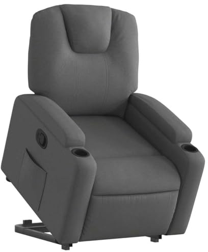 vidaXL Reclinerfåtölj med uppresningshjälp mörkgrå tyg, fåtölj, fåtölj med uppresningshjälp, reclinerstol, fåtöljer, fåtöljer med uppresningshjälp
