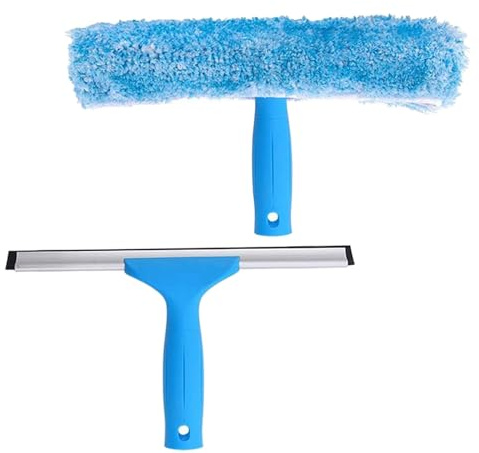 2Pcs Window Squeegee - Window Cleaning Squeegee Glass Cleaning - Squeegee Windows Car Windshield Cleaner Tool - Streak-Resistant Shine for Cars, Homes, and Mirrors