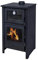EIDER BIOMASA Quartz - Poêle à bois avec four 12,4 kW - Compact 89 x 47 x 52 cm - Façade et dessus en fonte - Chauffe jusqu'à 210 m³ - Efficacité énergétique Classe A