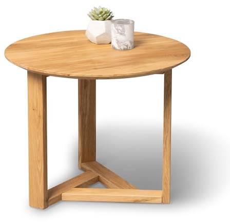 M2 Kollektion Rena 1 - runder Couchtisch Ø 55 cm, H 40cm | Wildeiche Massiv Geölt