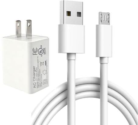 NSGWKZD Charger Cable Compatible with Square Reader for Contactless and Chip, 5V 2A Wall Power Adapter and Micro USB Charging Cord 6 FT