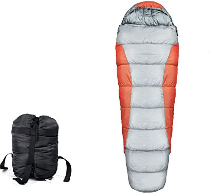 Baumwoll-Hängematten-Isolierung, Schlafsack für Camping, hält warm im Freien im Winter Mehrzweck-Reiseschlafsack (Orangered)