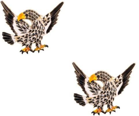 VALICLUD 2stücke Exaggerated Bird Brosche Stilvolle Anstecknadel Legierung Für Kreative Kleidung Und Accessoires Schwarz