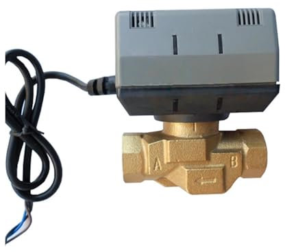 BYLSAGWHT 1/2'' 3/4'' 1'' Brass Two Way Motorized Shut-off Valve VC6013 Fan Coil Valve AC220V(3/4)