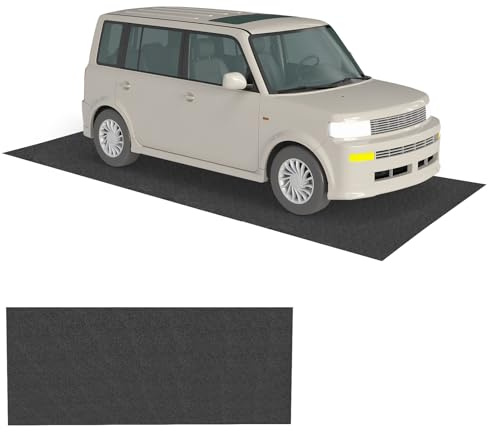TANGZON Large Garage Floor Mat, Absorbent Oil Water Mud Garage with Double-sided Tape, Washable & Reusable Parking Mat Flooring Rug for Gym Shop Patio Entryway Floor (600 x 220 cm)