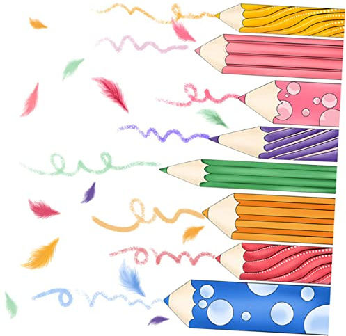 HAWILLOSCH Buntstifte Wandtattoo Aus Pvc Selbstklebend Für Kinderzimmer Und Spielzimmer Wandaufkleber Farbenfroh Und Abziehbar