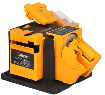 Hoteche 3-in-1 Electric Multi-Functional Sharpener 65W Universal Sharpening Station Grinding Machine for Knives, Drills, Chisels, and Scissors
