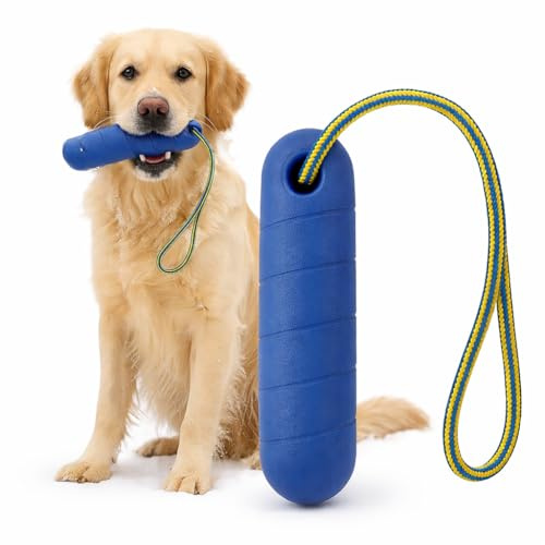 ZMDMAH Hundespielzeug Wasserspielzeug Hund Bissfest mit Nylon Seil Eva Hunde Schwimmend Hundedummy Interaktives Hundespielzeug Zahnpflege Apportierspielzeug für Mittelgroße Große Hunde Hundetraining