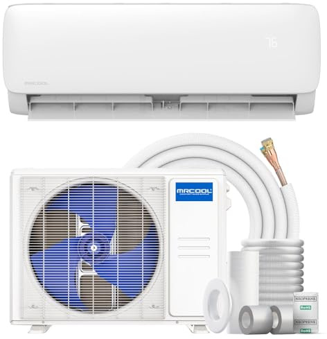 MrCool Easy Pro 12k BTU 19.5 SEER2 Ductless Heat Pump Split System 5th Generation - DIY Mini Split w/ 16ft Lineset & 1 YR Labor Warranty by IWAE