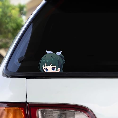 Pure Print Cut Maomao Peeker – Die Tagebücher der Apothekerin Anime Sticker – Wasserfest & UV-Beständig – 2 Stück 12x7,5 cm – Für Auto, Laptop & Otaku Deko